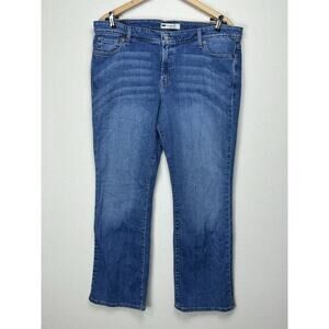 Levi’s Womens 590 Bootcut Medium Blue Denim Jeans Plus Size 18W Flap Pockets